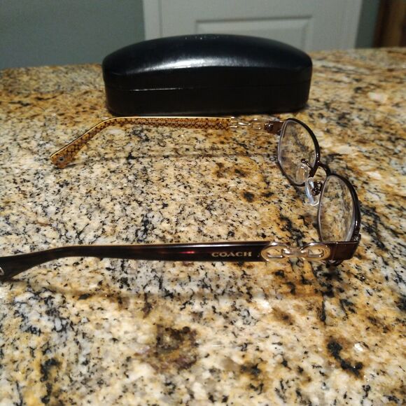 Coach HC 5054 Faina 9187 Eyeglasses Satin Brown Tortoise Gold 49-17-135 w/ Case - Picture 8 of 11